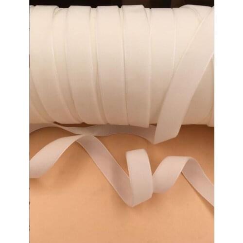 10yard/lot 3/8" 10mm White Velvet Ribbon Single Face Non Elastic Velour Webbing Headband Hair Band Accessories