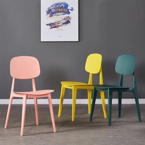 Louis Fashion Nordic modern simple Danish chair plastic creative artists dining chair back dessert tea shop