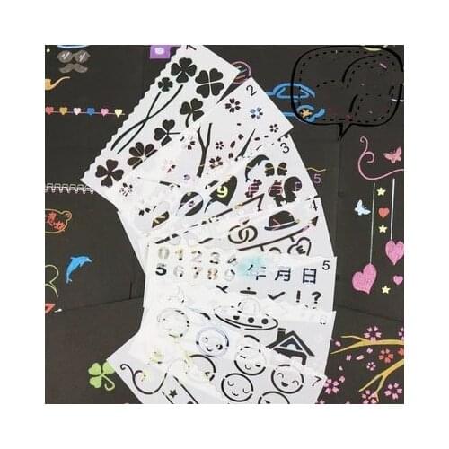 Trumpet Clover Digital Painting Template Ruler Sets Of Diy Photo Album Hand Scale Template Children Drawing Board 2021