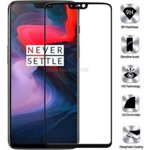 Full Cover Protective Glass For OnePlus 6 A6003 Protective Tempered Glass For OnePlus6 6 1+6 6.28" Phone Screen Protector