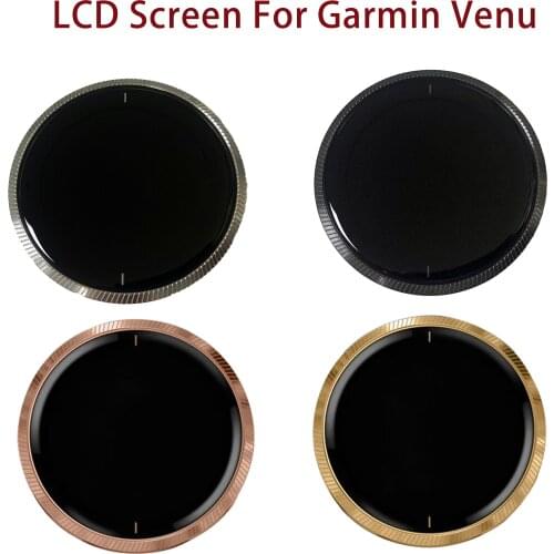 1.2” LCD Screen Display For Garmin Venu smart Watch LCD screen Golden/Gray/silver/Rose Gold Frame Cover Repair Replacement Parts