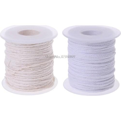 1 Pc 61m Cotton Braid Candle Wick Core Spool Non-smoke DIY Oil Lamps Candles Supplies