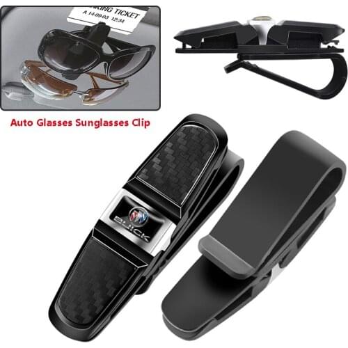 1Pcs ABS Car Sun Visor Glasses Sunglasses Clip Ticket Card Holder For Buick Regal Hideo Encore Lacrosse GL8 Excelle XT Verano