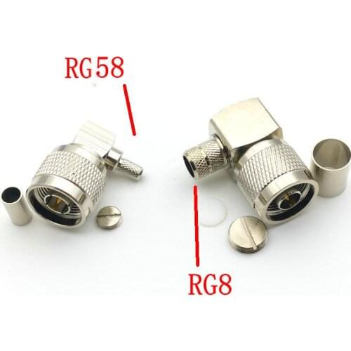 10PCS N Male Plug RF Coax Convertor Connector Crimp RG58 /RG8 CABLE