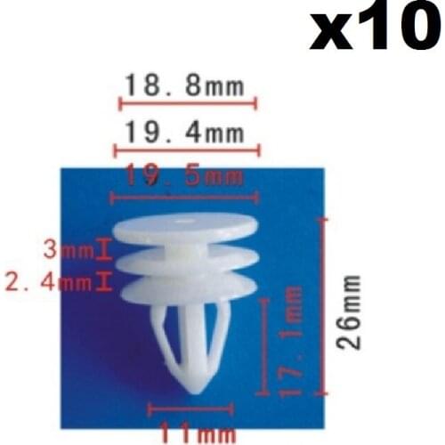 10 X Clips Door Trim Panel Clips Nylon Retainer 15076791 For FORGM S & T Trucks 2002-UP