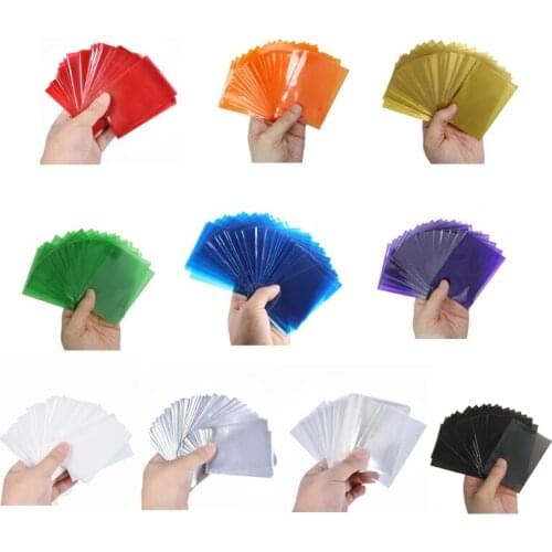 100pcs Colorful Back Card Sleeves Board Game Tarot Oracle Card Three Kingdoms Poker Cards Protector Standard Size Light 2021 Ne