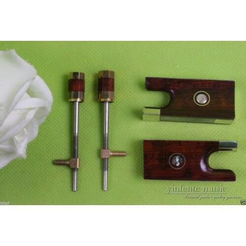 2 set 4/4 violin bow part snakewood fr og,bow top parts violin parts 2
