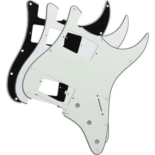 3pcs 11 Holes ST Guitar Pickguard HH 2 Humbucker Plate for American Big Apple/Standard FD HH Guitar Parts ,White/Black/Ivory