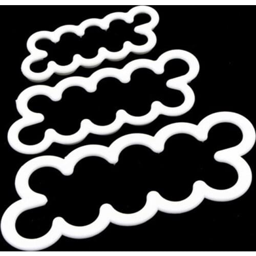 3Pcs/Set Plastic Integrated Rose Mold Fondant Cake Biscuits Sugar Skin Printing Flower Cutting Die DIY Baking Cake Tools