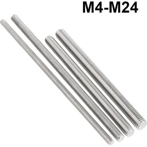 304 Stainless Steel Left-Hand Threaded Rods M4 M5 M6 M8 M10 M12 M14 M16 M18 M20 M22 M24