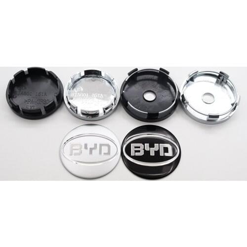 4pcs 56mm 60mm BYD logo car emblem Wheel Center Hub Cap auto Rim refit dust-proof badge covers sticker styling accessories