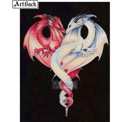 Full square drill 5d diamond painting dragon heart pattern new diamond embroidery 3d rhinestone mosaic home decoration gift