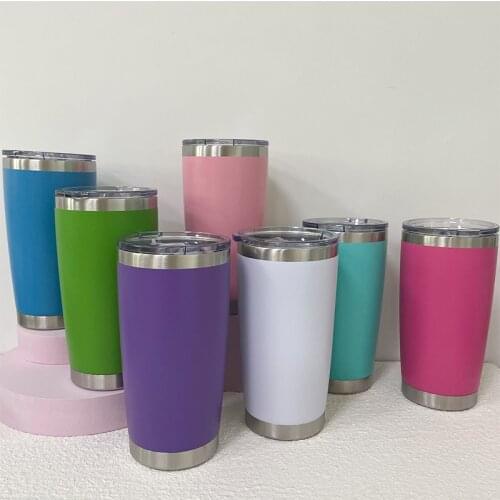20oz Tumbler Car Cups With Stainless Steel Straw Seal Lids Portable Vacuum Insulated Coffe Mugs For Fathers Day Gift