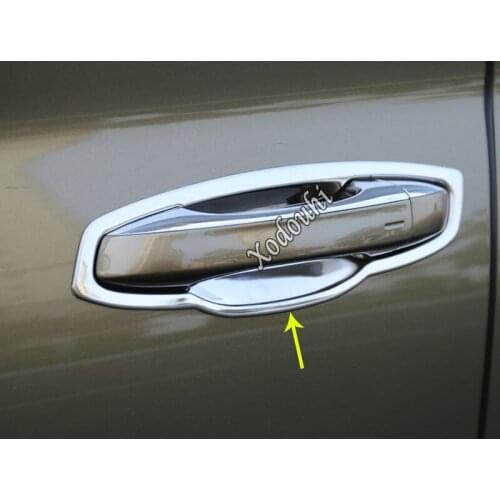 Car Sticker Cover Trim Stainless Steel External Door Armrest Bowl Lamp Frame Panel Parts For Skoda Kodiaq 2017 2018 2019 2020