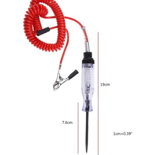 652F Auto 6V 12V 24V DC Car Electric-Auto Wire Circuit Tester Car Test Long Probe Pen Bulb Automobile Maintenance Tools