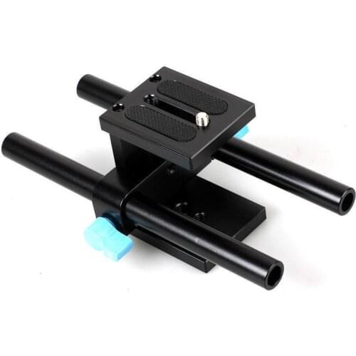 Free shipping 15mm Rail Rod Support System Baseplate Mount for canon DSLR Follow Focus Rig 5D2 5D 5D3 7D