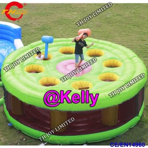 Free shipping new design Outdoor interactive inflatable human whack a mole, cheap bouncy Human Whack-A-Mole for carnival rental