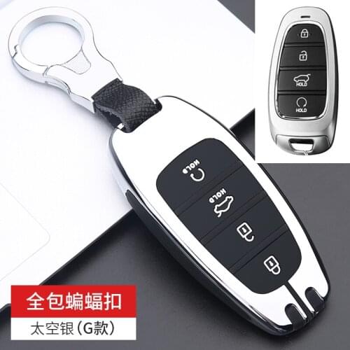 Alloy Car Key Case Key Cover For Hyundai Hyundai Sonata Tucson Solaris i30 Grand Stare 2019 2020 MPV 3/4button Remote keyless