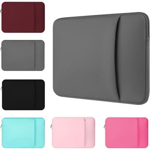 Laptop Sleeve bag 11" 12 13 14 15 15.6 inch notebook case Soft bag For Macbook Air Pro Retina Tablet Pocket