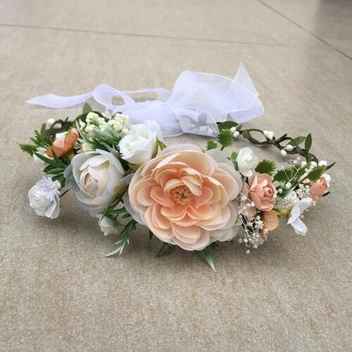 Coral Wreath Flower Crown