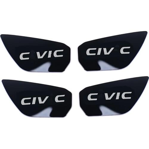 Car door bowl decorated patch interior Handle Protector Cover sticker for Honda CIVIC 2016 2017 2018 2019 2020 2021 Accessories