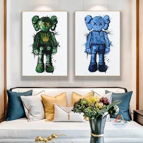 Interstellar Watercolor Bear Canvas Prints Modern Wall Art Luxury Home Decoration Poster Painting Living Room Mural Pictures