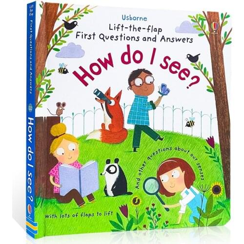 Usborne Lift The Flap Very First Questions and Answers How Do I See? Baby Flip 3D Picture BoardBook kids children reading books