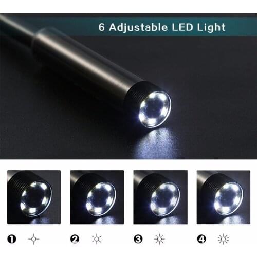 5.5mm Lens Android OTG USB Endoscope Camera 2M Smart Android Phone USB Borescope Inspection Snake Tube Camera 6LED