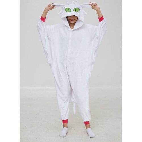 Kigurumi Toothless Onesies for Adults Pajamas Winter Anime Animal Cosplay Pyjamas Halloween Costumes