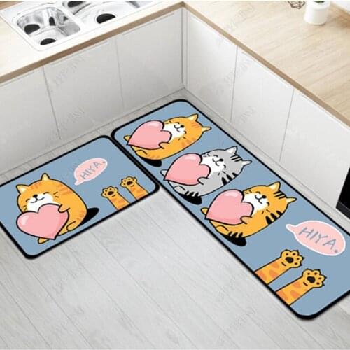 ClassicLong Kitchen Mat Bath Carpet Floor Mat Home Entrance Doormat Absorbent Bedroom Living Room Floor Mats Modern Kitchen Rug