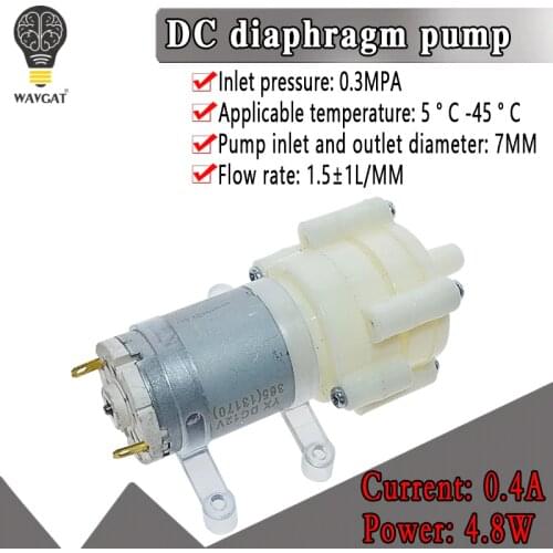 WAVGAT DC6-12V R385 Aquarium Fish Tank Round Water Air DC Diaphragm Pump Aquarium Air Pumps Accessories