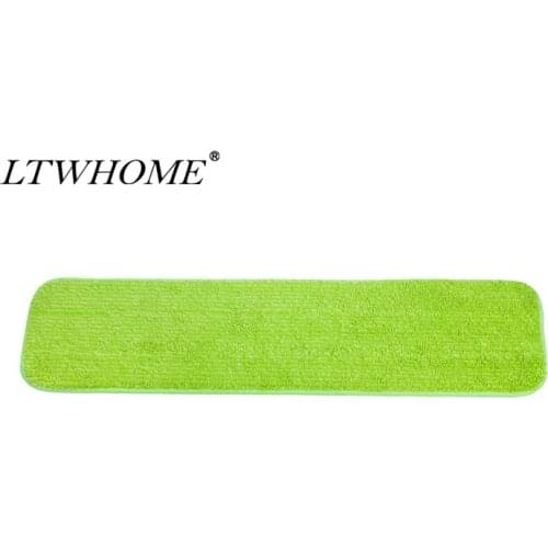 LTWHOME 24" Microfiber Wet or Dry Mop Pads in Green for All Hard Surfaces Cleaning