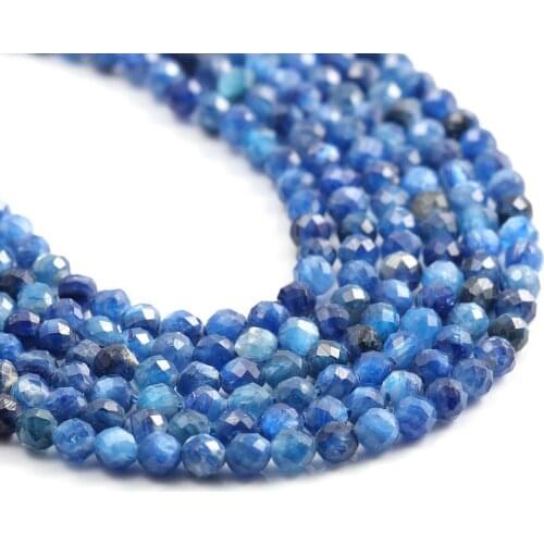 Natural Stone Section Face Aquamarin Beads 3mm Small Round Loose Stone Bead for Jewelry Making DIY Bracelet Necklace