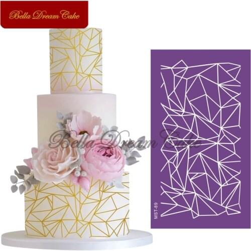 Irregular Lace Design Cake Stencil Mesh Stencils For Wedding Cake Border Stencils Fondant Mould Cake Decorating Tool Cake Mold