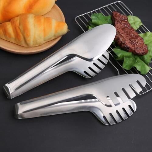 Portable Food Clip Multi-use Heat-resistant Stainless Steel Cooking Rust-resistant Barbecue Clamp for Kitchen BBQ Supplies