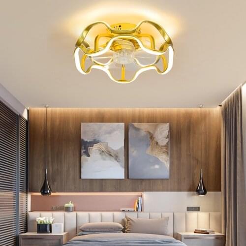 Modern decorative led ceiling lamps chandelier fan bedroom ceiling fan with led light and control ceiling fans with light