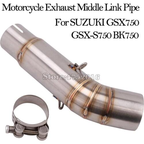 Slip On For SUZUKI GSX750 GSX S GSX-S 750 BK750 Motorcycle Exhaust Modified Middle Link Pipe Escape Moto Connection Tube Muffler
