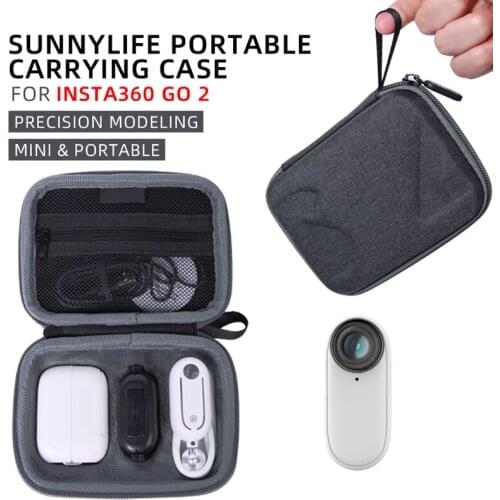 Anti-scratch Hard EVA Mini Carrying Case Handbag Storage Bag for-Insta360 GO 2 Accessories