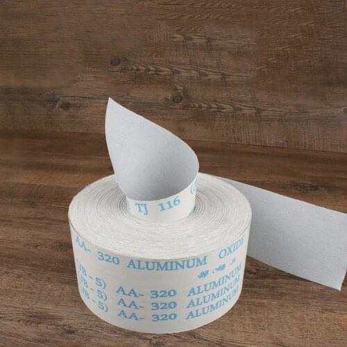 1M sandpaper roll 12-600 Grit Polishing Sanding Hand tearing White abrasive paper belt For Metal Wood DIY working Grinding