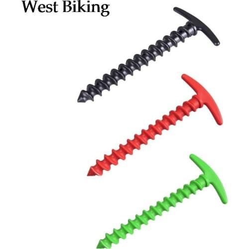 10 Pcs Plastic Nylon Ground Nails Screw Stakes Tent Pegs Pins Outdoor Camping Awning Accessory