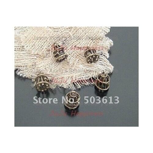 10pcs 15*11mm Birdcage Alloy Charm New Bronze Birdcage Charm Fit Necklace ap1195