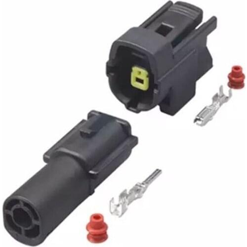 100 kit set 1 pin way Tyco AMP male female waterproof wire Denso connector auto electrical plug 174879-2 174877-2