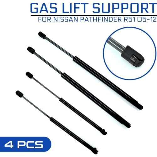 4pcs For Nissan Pathfinder R51 2005 2006 2007 2008 2009 2010 2011 2012 Car Rear Window Tailgate Boot Gas Struts Support Bar