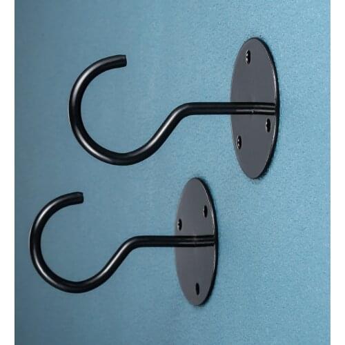 4Pcs Metal Ceiling Hooks Plant Bracket Iron Wall Mount Lanterns Hangers for Hanging Bird Feeders Planters Outdoor Decor Hooks