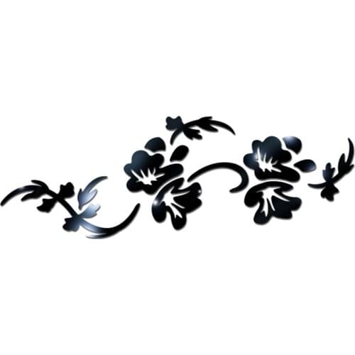 Acrylic Anti Fade Innovative Background Mural Art Crystal Mirror Decals Bedroom Flower Shape Home Decoration Wall Stickers