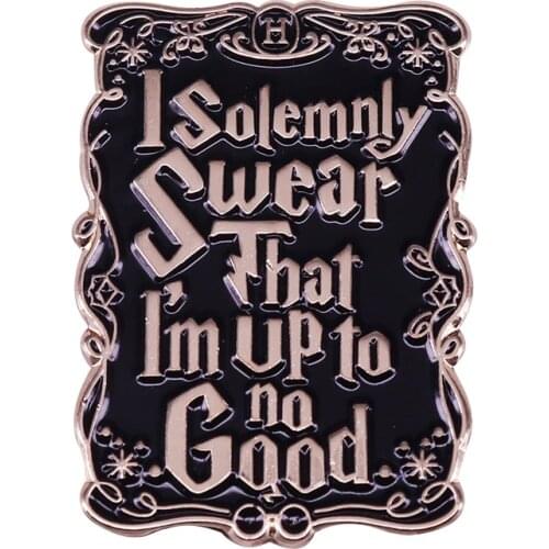 Solemnly Swear Pin From Classic Witchcraft Movie Series JK Rowling Bookworm Fans Flair Addition