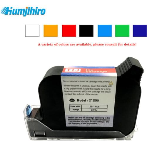 Quick-drying Solvent Ink Cartridge JS12 42ML Print Height 12.7mm Multicolor Handheld Inkjet Printer Ink Cartridge