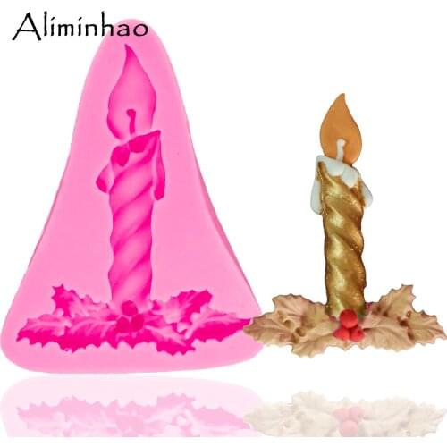 B1376 Candle shape cake mould DIY Leaves Silicone Mold for 3D crafts Candy Chocolate Fondant Cake Decorating Tools