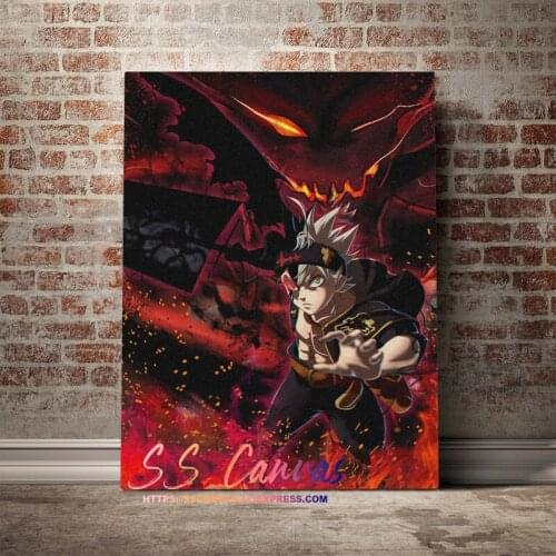 Asta Black Clover Anime Canvas Painting Home Decor Wall Art Pictures Bedroom Study Living Room Decoration Prints Poster