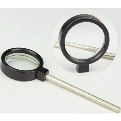 40mm Glass Double Concave Lens Focal Length -100mm Handle Biconcave Optical-Physics Experiment Lenses Postable Minifier Lentes